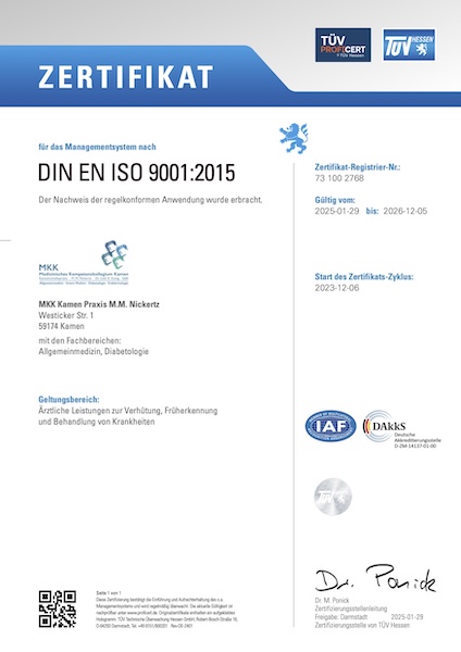 TÜV Profi Zertifikat DIN EN ISO 9001:2015